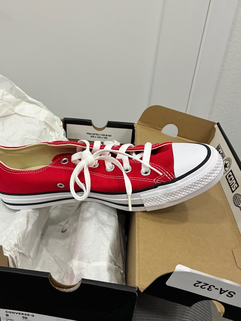 Converse Chuck Taylor All Star Ox Red Low Top Sneakers NEW Size 8 M /10w